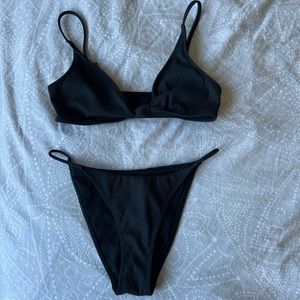 Pacsun LA Hearts Black Skinny Strap Bikini